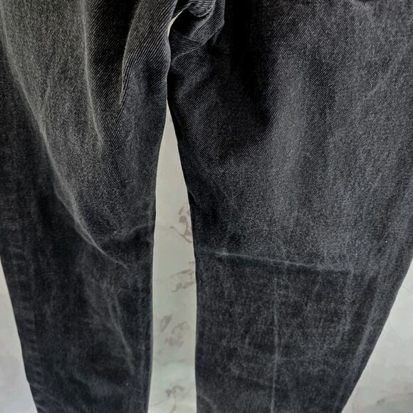 Levis Jeans Mens 33 X 32 505 Black Denim Rigid Cotton Straight - Picture 6 of 10